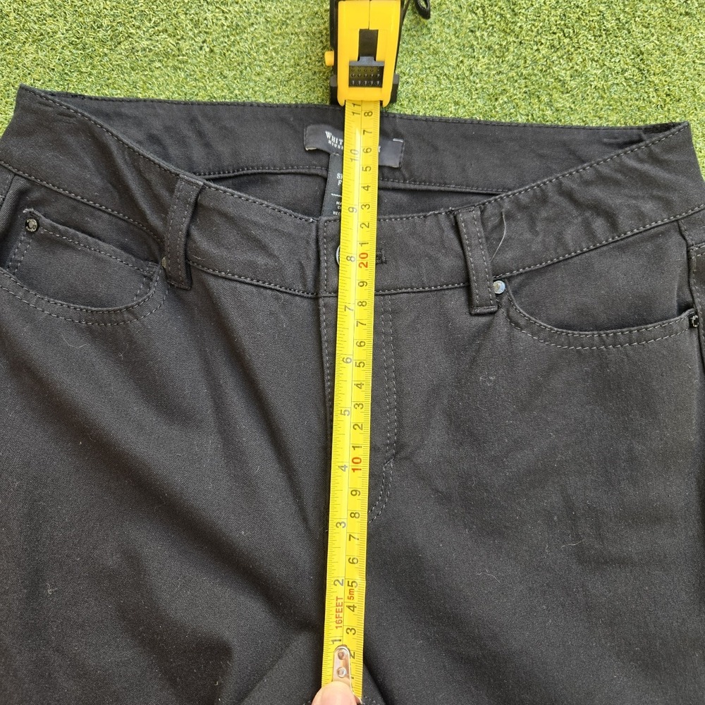 White House black market Jeans Women's Size 2R Black Skinny Flare - Picture 9 of 11
